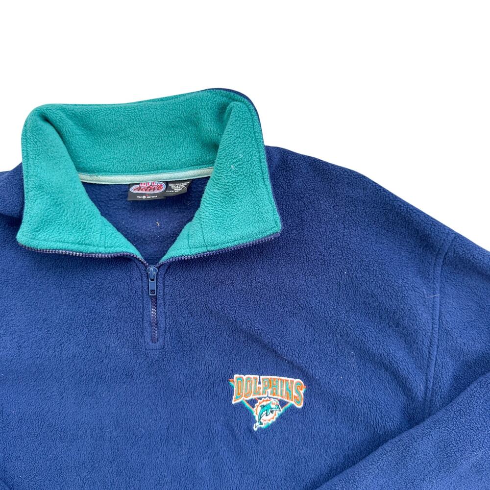 Vtg 1990s NFL Miami Dolphins Pullover Fleece Size Large